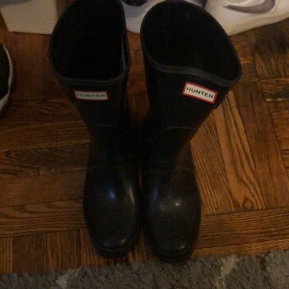 Hunter boots , worn.